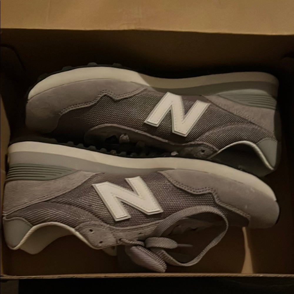New Balance Charcoal and White Sneakers